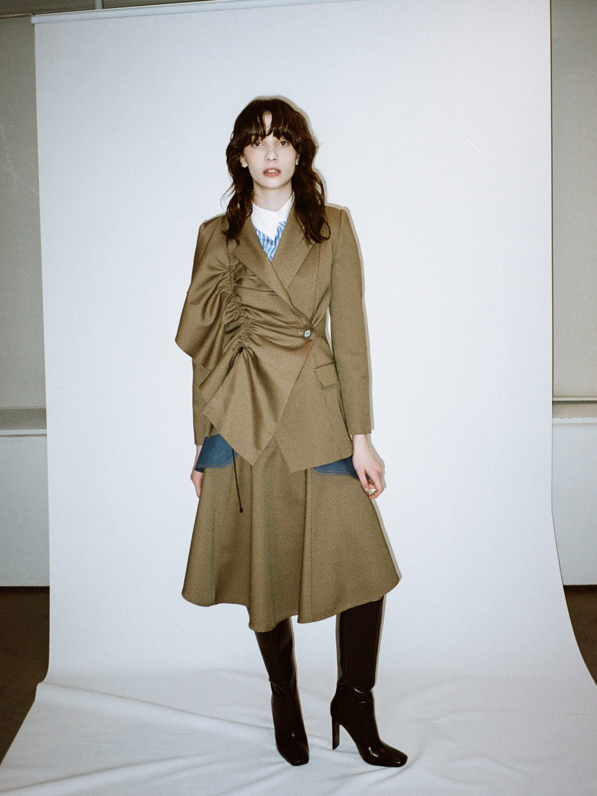 BESFXXK Asymmetric Detail Blazer
