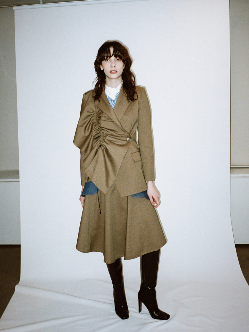 BESFXXK Asymmetric Detail Blazer