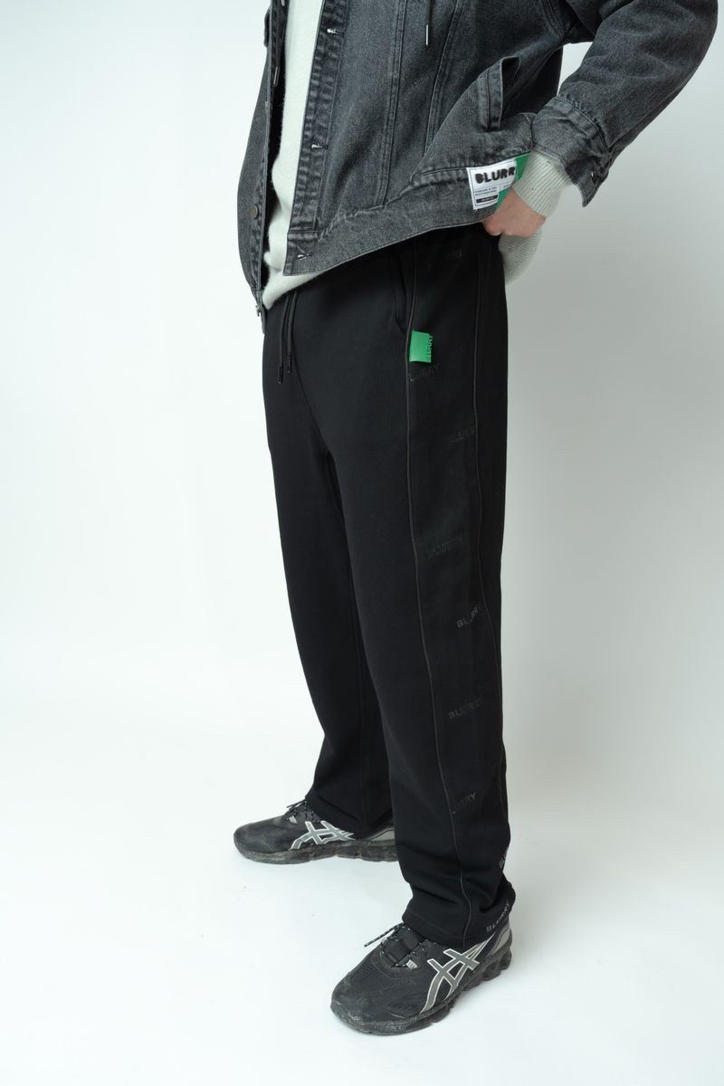 Theblurry Pattern Black Sweatpants