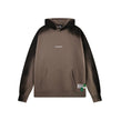Theblurry Brown Acid-Wash Hoodie With Spray Effect ( Unisex )