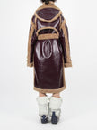 OTTOLINGER FAUX SHEARLING WRAP VEST DUFFLE COAT