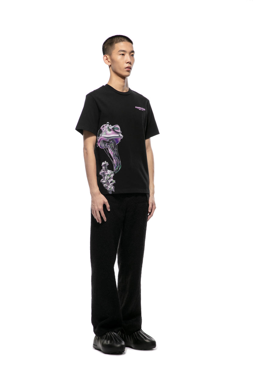 PRIVATE POLICY METAL FUNGI PRINTING SHORT SLEEVES T-SHIRT