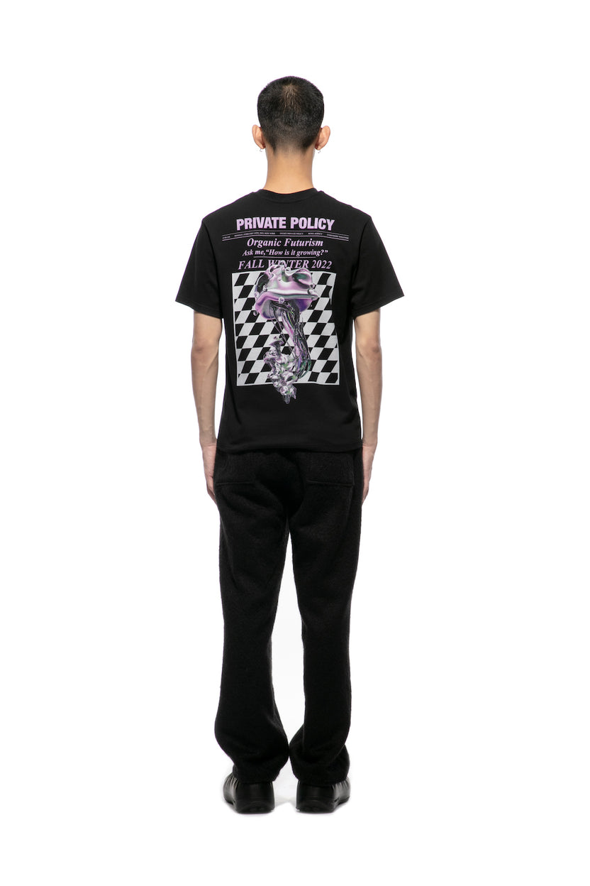 PRIVATE POLICY METAL FUNGI PRINTING SHORT SLEEVES T-SHIRT
