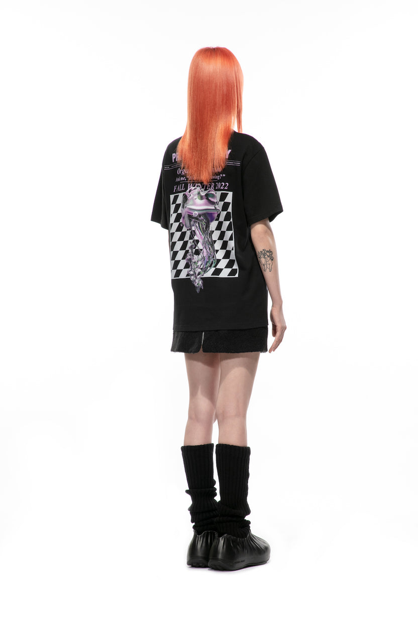 PRIVATE POLICY METAL FUNGI PRINTING SHORT SLEEVES T-SHIRT