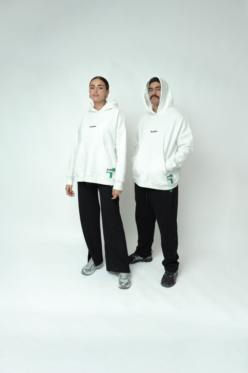 Theblurry Boujee white Hoodie ( Unisex )