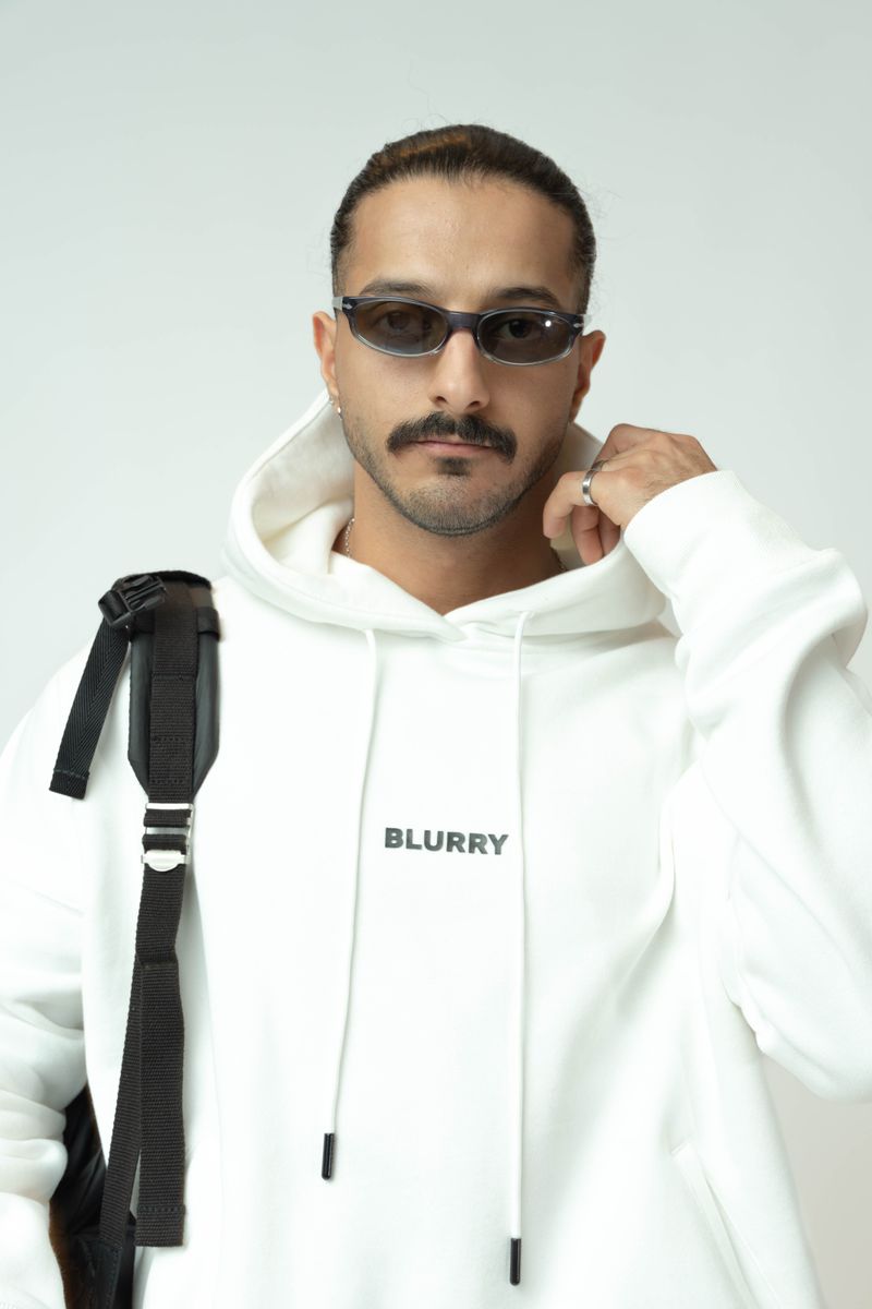 Theblurry Classic White Hoodie ( Unisex )