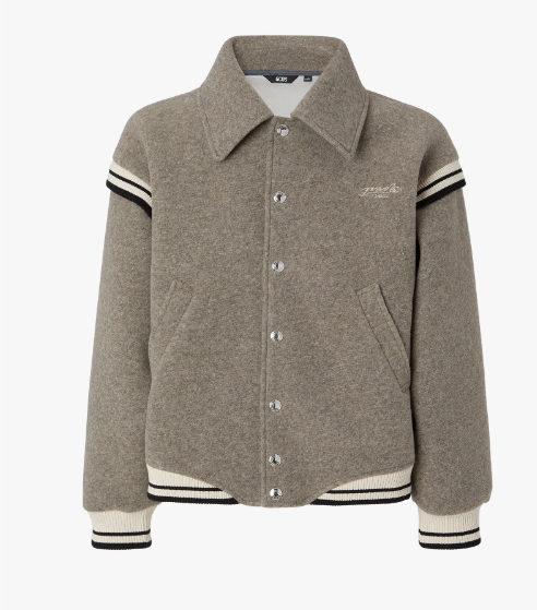 GCDS TAUPE COLLARED GCDS TEAM BOMBER