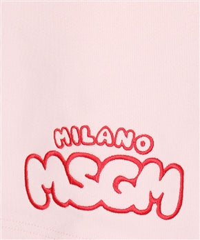 MSGM MAN'S COTTON LIGHT PINK SHORTS