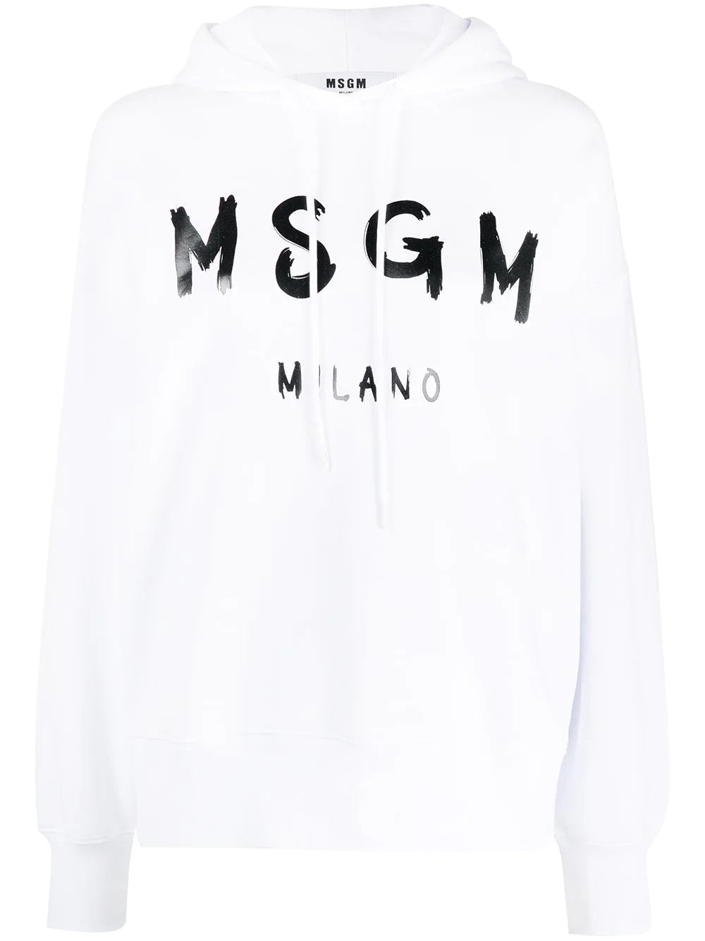 MSGM Logo print drawstring hoodie