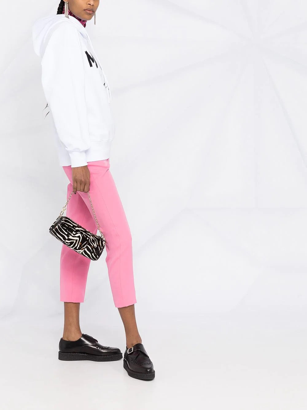 MSGM Logo print drawstring hoodie