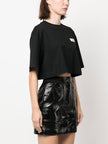 MSGM Logo-print cropped T-shirt