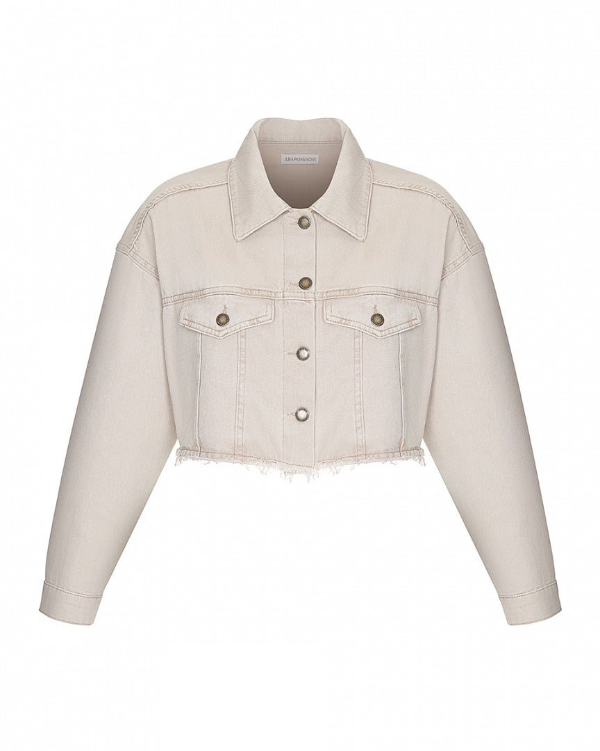 Arapkhanovi Cropped denim overshirt