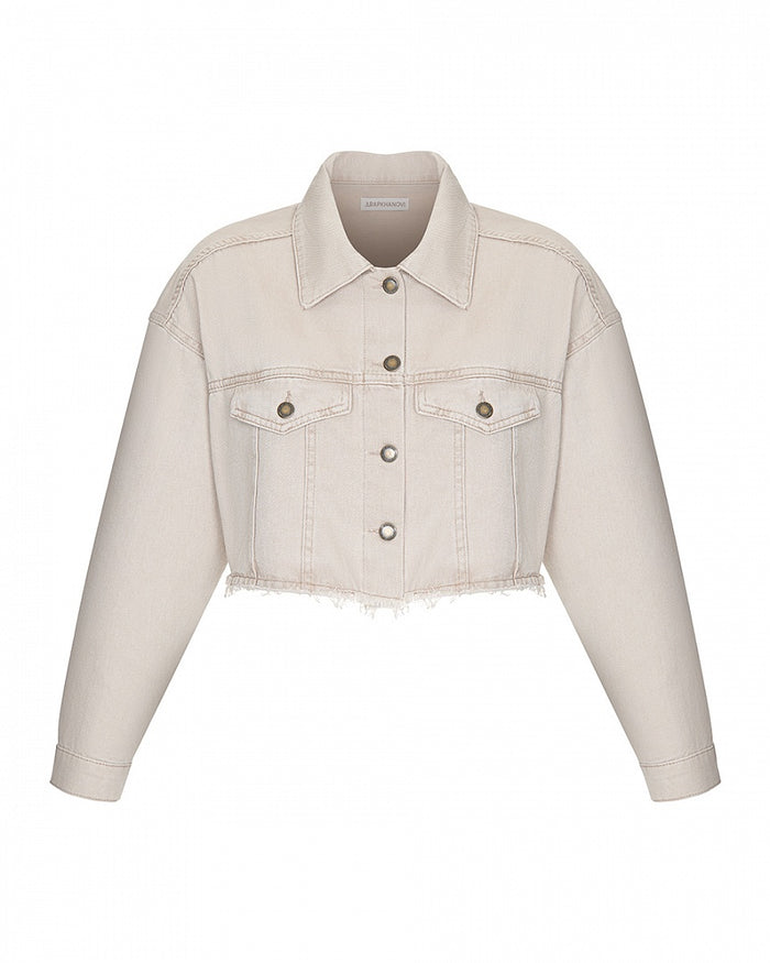 Arapkhanovi Cropped denim overshirt