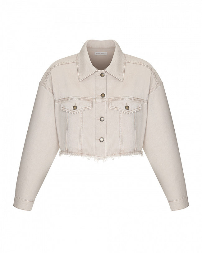 Arapkhanovi Cropped denim overshirt