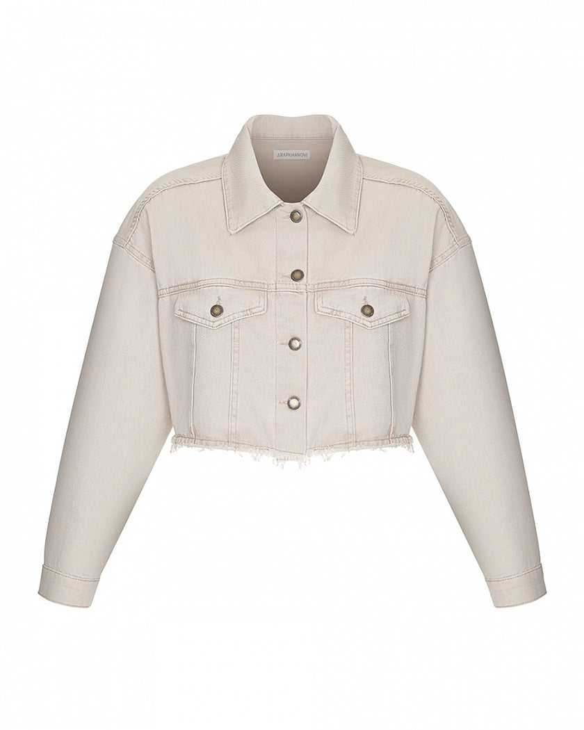 Arapkhanovi Cropped denim overshirt