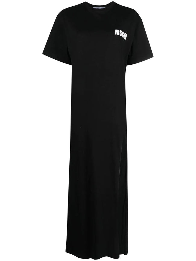 MSGM logo-print T-shirt maxi dress