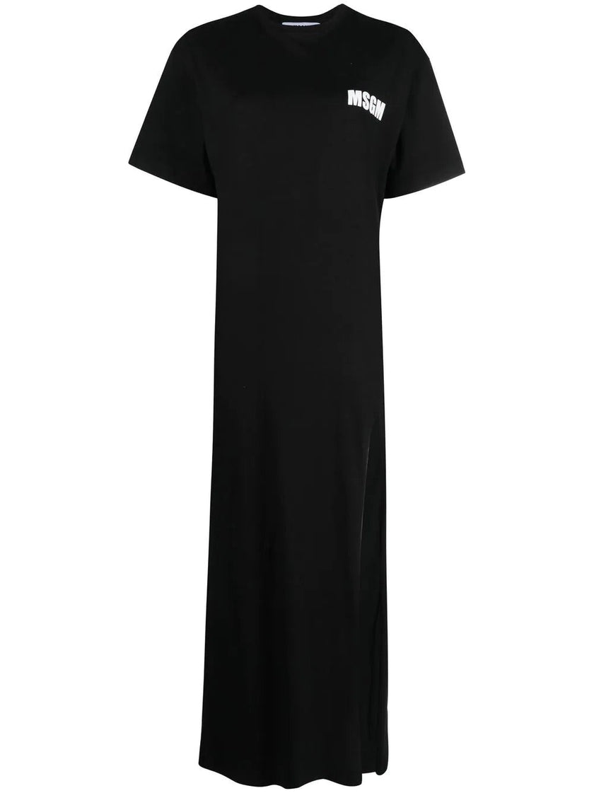 MSGM logo-print T-shirt maxi dress