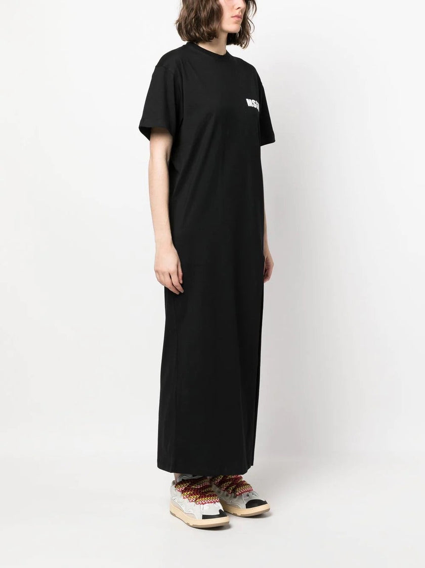 MSGM logo-print T-shirt maxi dress