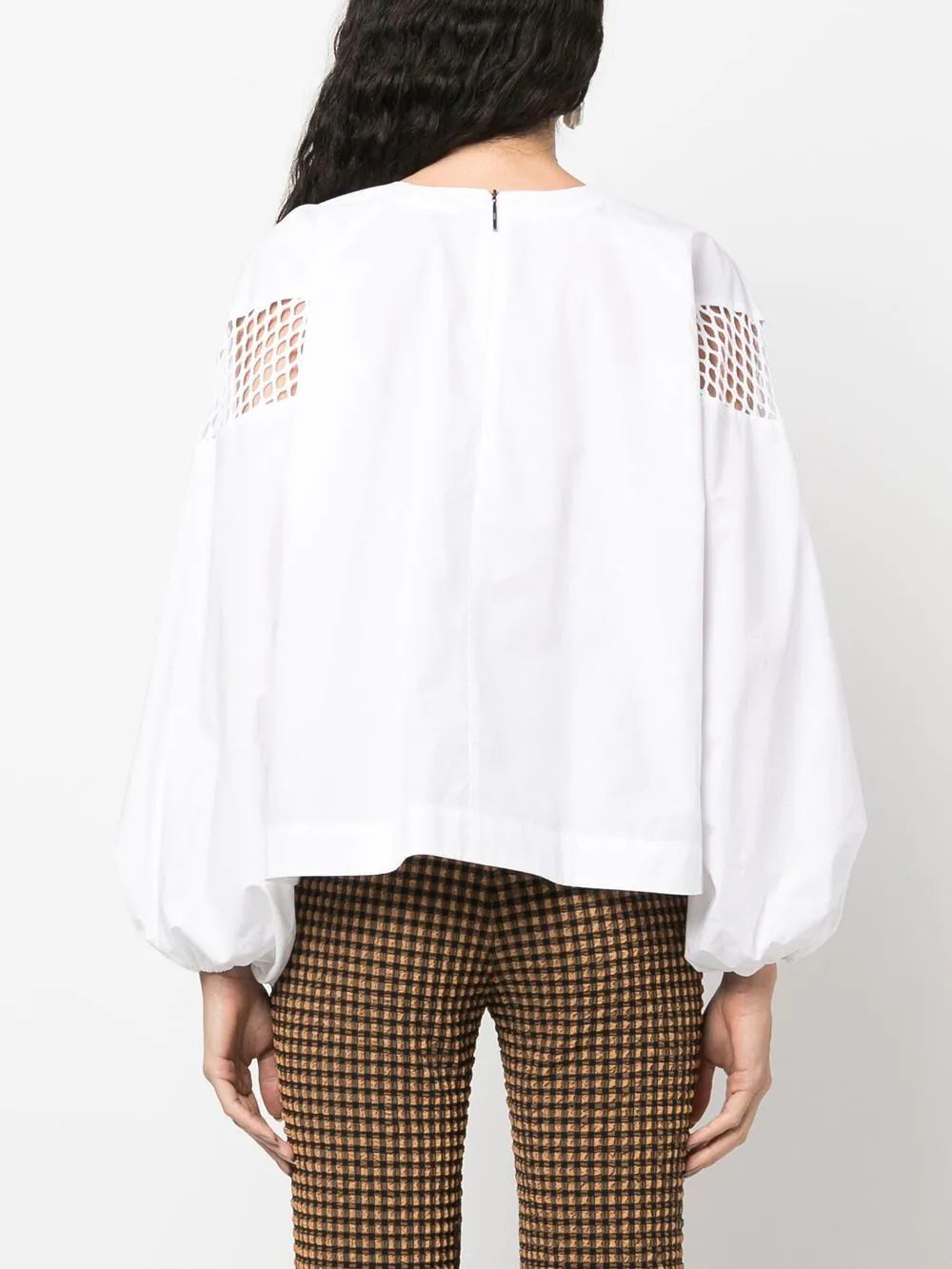 MSGM WHITE COTTON BLOUSE