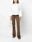 MSGM WHITE COTTON BLOUSE