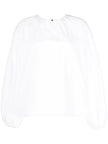 MSGM WHITE COTTON BLOUSE