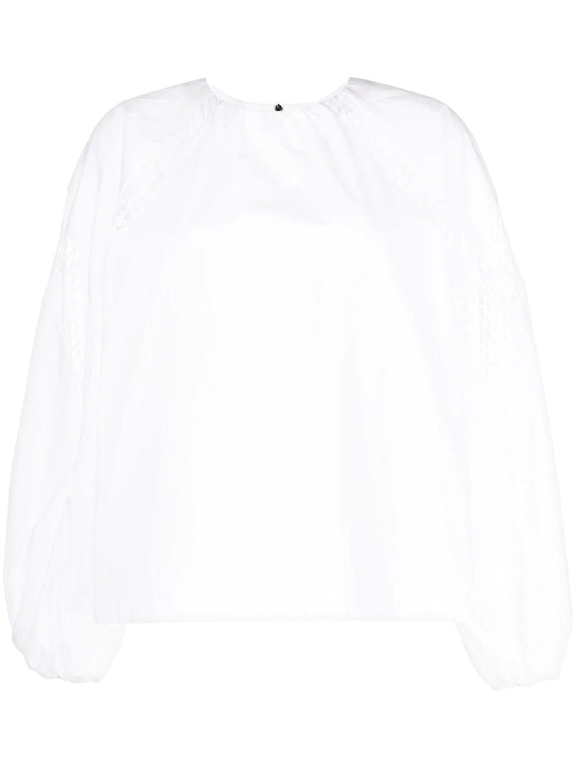 MSGM WHITE COTTON BLOUSE