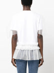 MSGM WOMAN'S OPTICAL WHITE T-SHIRT