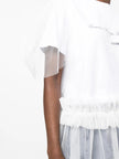 MSGM WOMAN'S OPTICAL WHITE T-SHIRT