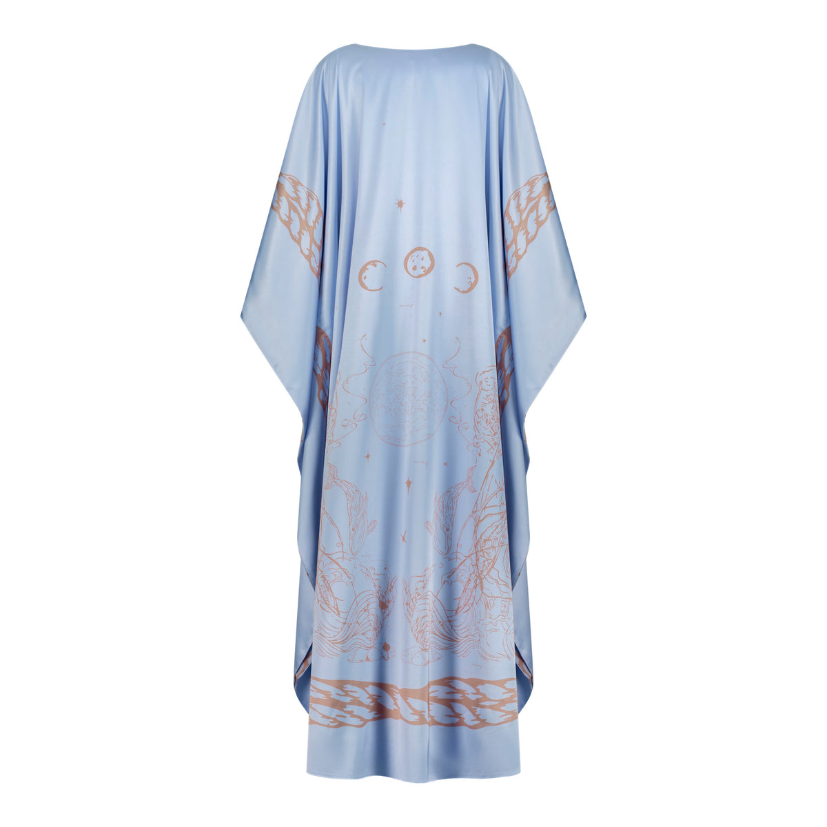 En&Ay Scarf Style Printed dress misty blue