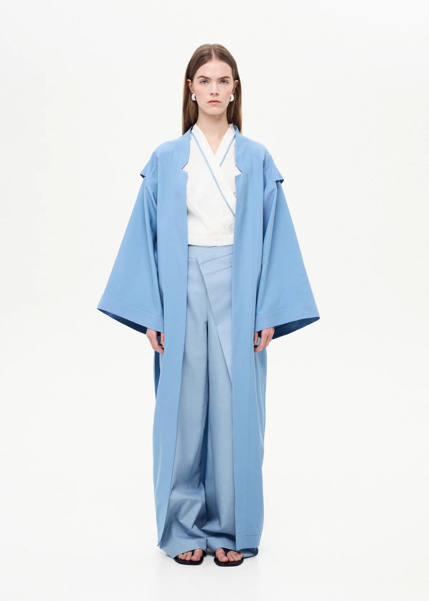 Eternal Kimono with Architectural Back Blue