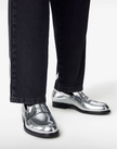 GCDS SILVER WIRDO MIRROR LOAFERS