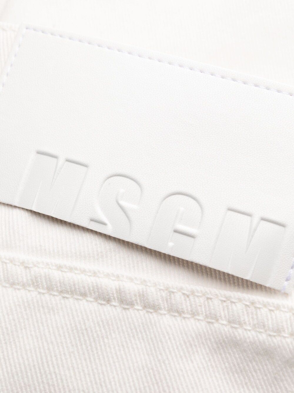 MSGM MID-RISE BOOTCUT WHITE JEANS