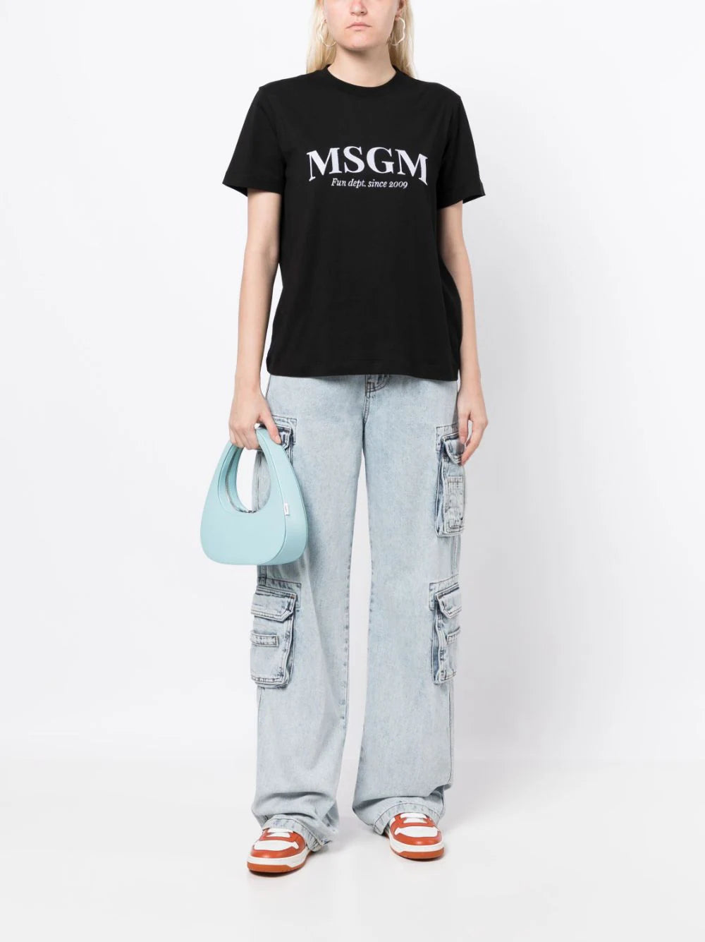 MSGM BLACK T-SHIRT