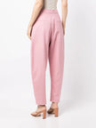 ANOUKI PINK LINEN HIGH WAISTED WIDE LEG PANTS
