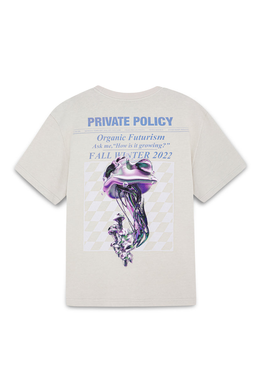 Private Policy METAL FUNGI PRINTING SHORT SLEEVES T-SHIRT