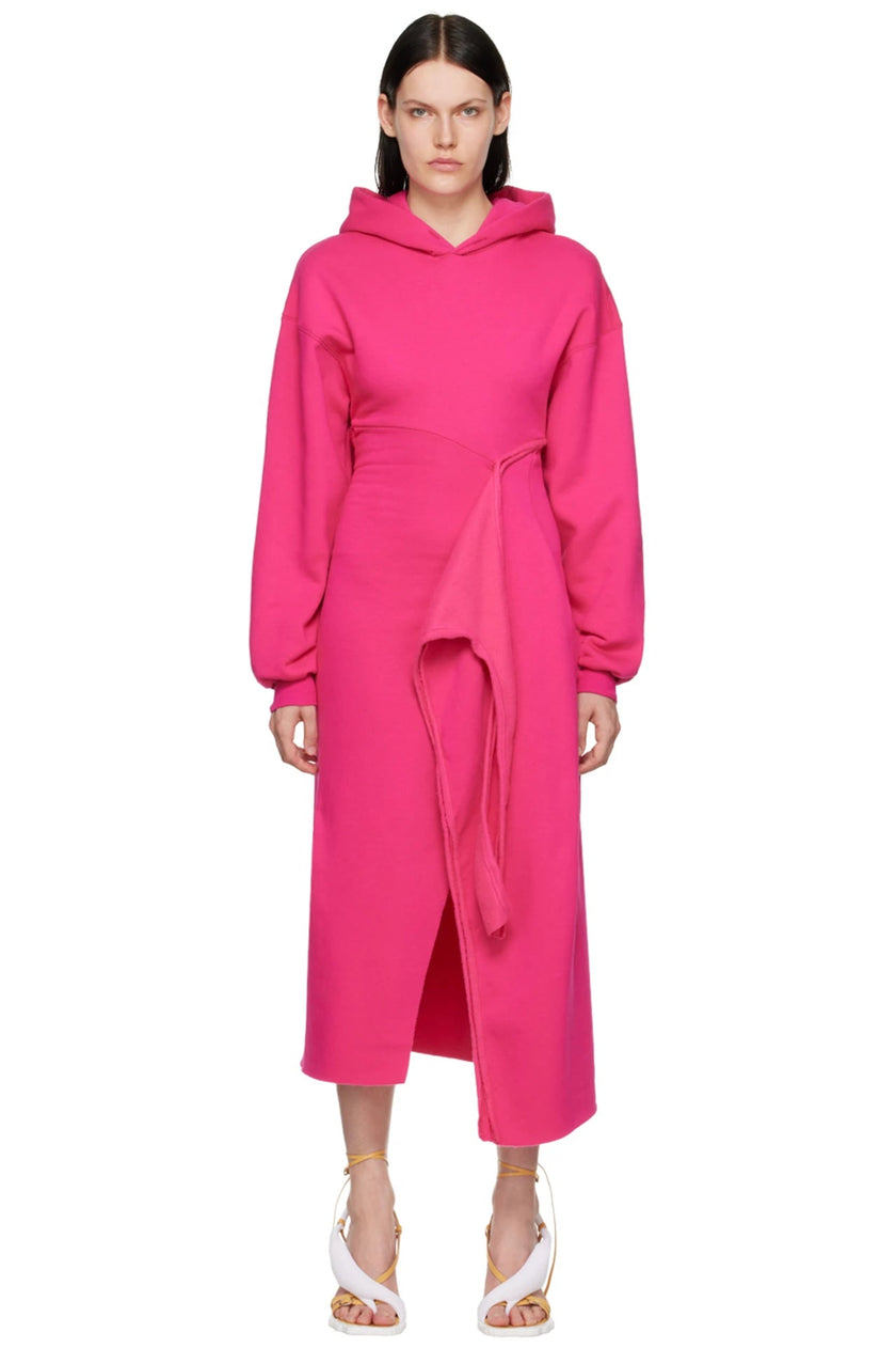 OTTOLINGER HOODED WRAP DRESS BLUSH
