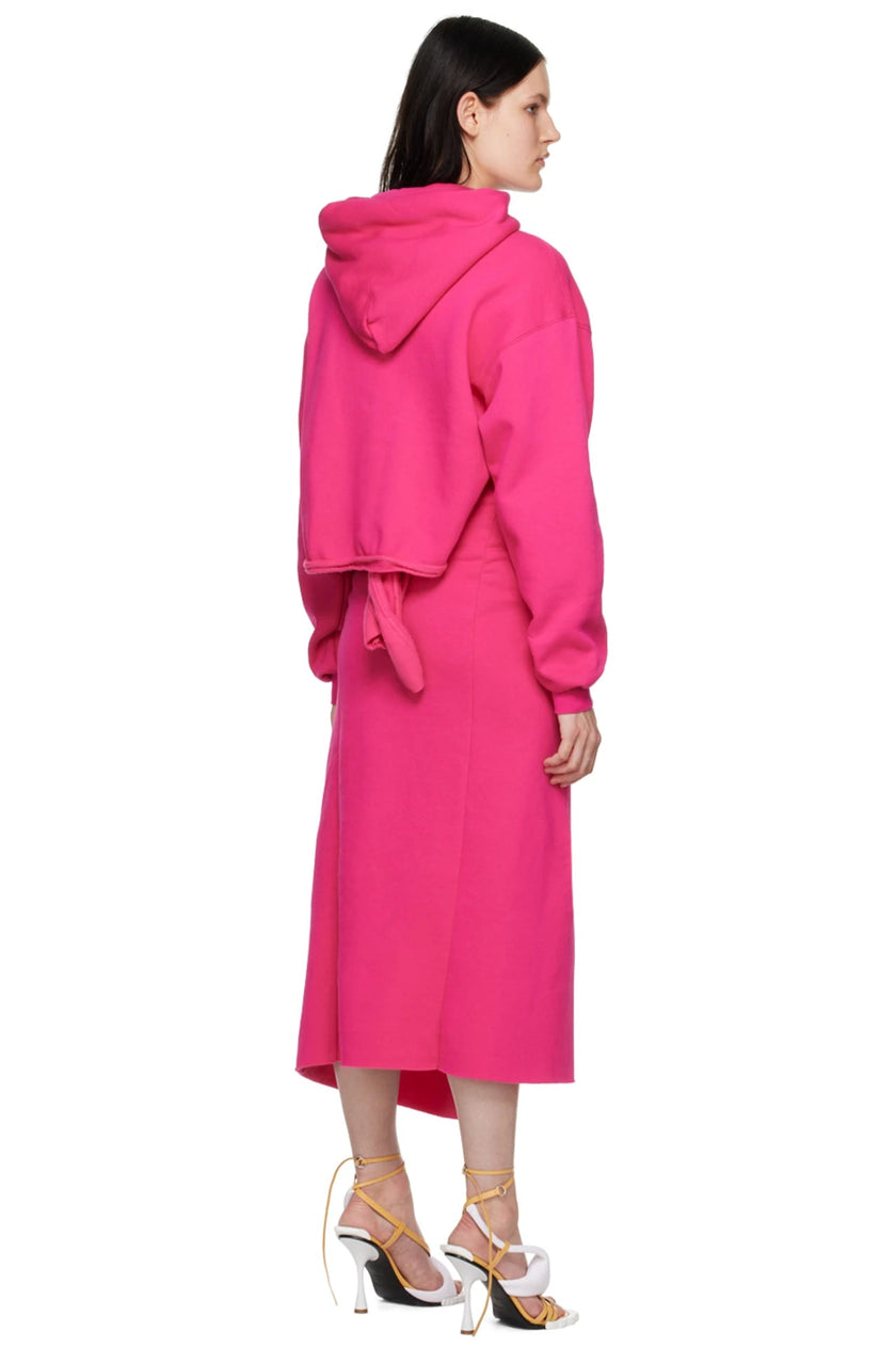 OTTOLINGER HOODED WRAP DRESS BLUSH