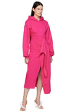 OTTOLINGER HOODED WRAP DRESS BLUSH
