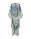 En&Ay Scarf Style Printed dress skyblue