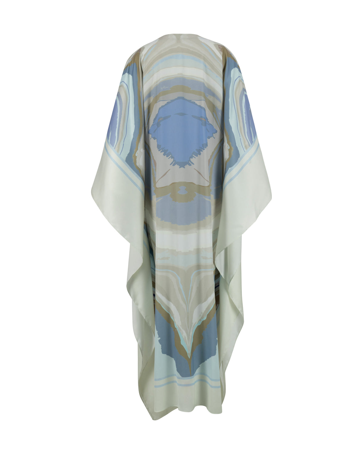 En&Ay Scarf Style Printed dress skyblue