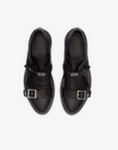 GCDS BLACK MULTI LACE BUCKLE DERBY SHOES