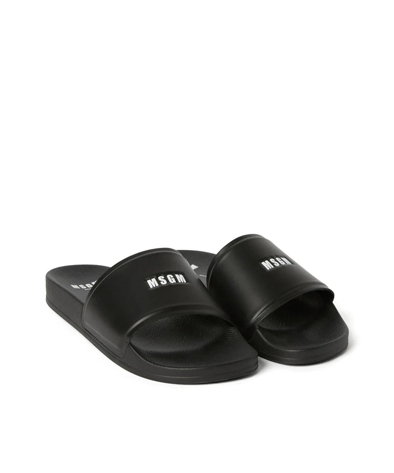 MSGM WOMEN BLACK SLIDE