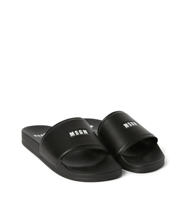 MSGM WOMEN BLACK SLIDE