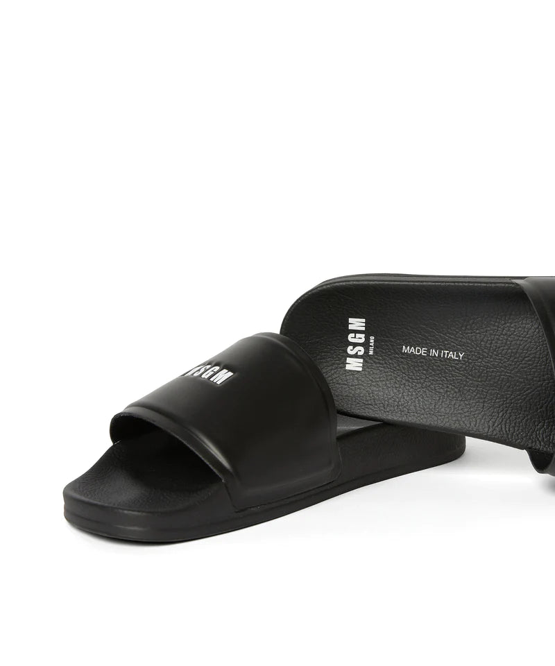 MSGM WOMEN BLACK SLIDE