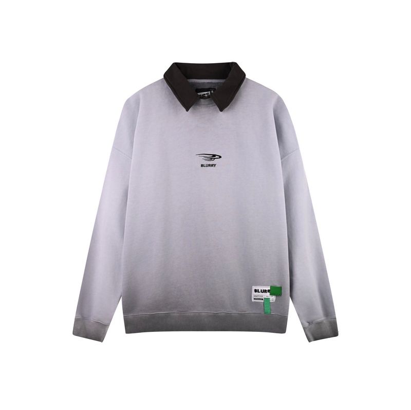 Theblurry Grey Faded Layered Sweatshirt (Unisex)