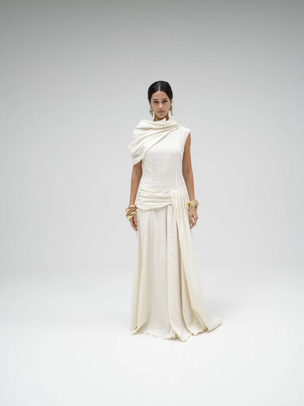 Off White Evening Dress