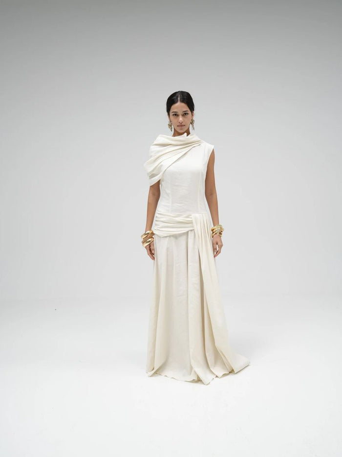 Off White Evening Dress