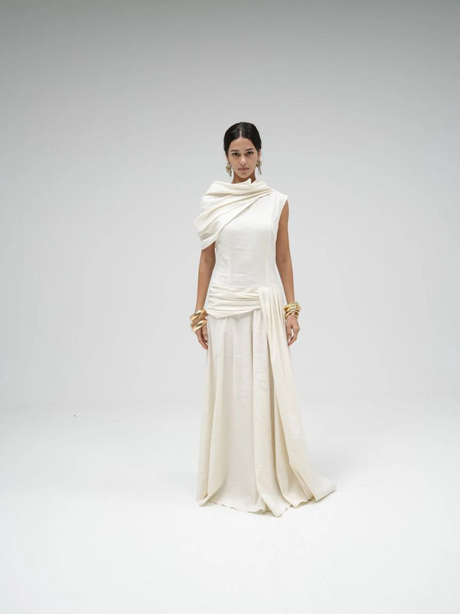Off White Evening Dress