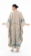 En&Ay Scarf Style Printed dress beige