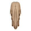En&Ay Striped Fringe Dress beige